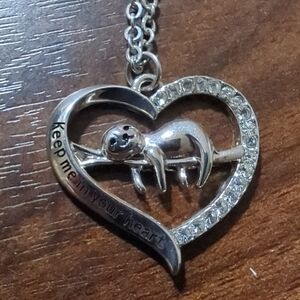 Sloth Necklace Sterling Silver